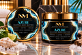 Natural Minimalist Azure Whipped Body Butter 8 oz jar and matching lid